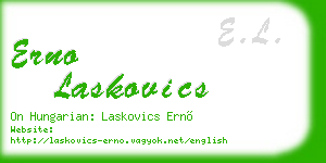 erno laskovics business card